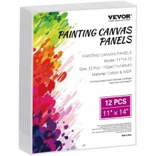 Canvas Boards for Painting 12 Pack 11 x 14 Inch Blank Canvases for Painting