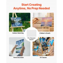 Canvas Boards for Painting 24 Pack 12 x 16 Inch Blank Canvases for Painting