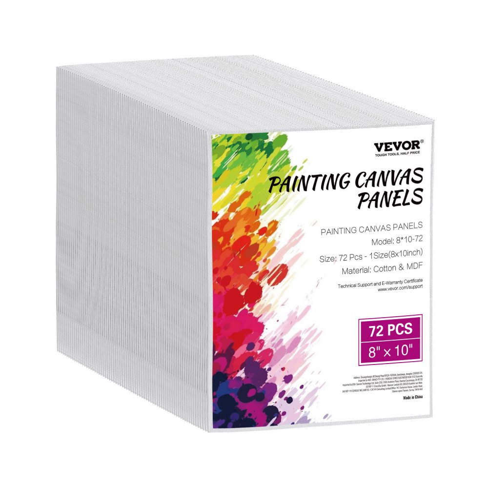 Canvas Boards for Painting 72 Pack 8 x 10 Inch Blank Canvases for Painting