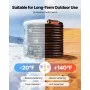 VEVOR Garden Hose, 100 ft 5/8" Heavy Duty 4-Layer Rubber Water Hose, 150PSI Working & 600PSI Burst, Flexible & Non-kink Outdoor Waterhose with 3/4" Fitting, Lightweight Hoses for Gardening Cleaning