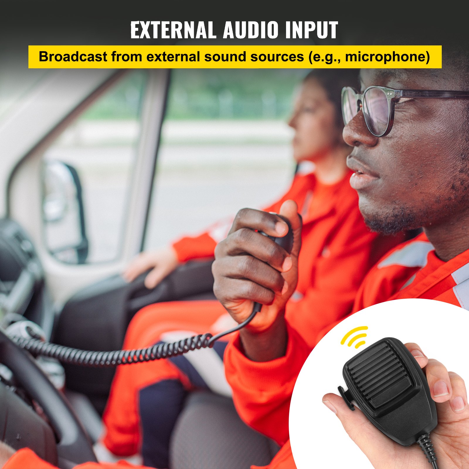 200W 7 Sound Loud Car Warning Alarm Fire Horn PA Speaker MIC System