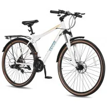 VEVOR Hybrid Bike Mens Hybrid Bicycle City Commuter Bikes 700c 24-Speed Shimano