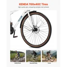 VEVOR Hybrid Bike Mens Hybrid Bicycle City Commuter Bikes 700c 24-Speed Shimano