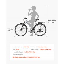 VEVOR Hybrid Bike Mens Hybrid Bicycle City Commuter Bikes 700c 21-Speed Shimano