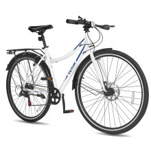 VEVOR Hybrid Bike Mens Hybrid Bicycle City Commuter Bikes 700c 7-Speed Shimano