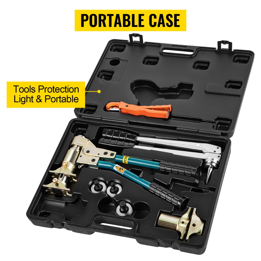 VEVOR PEX-1625 Range 16-25mm PEX Clamping Tool for EHAU System Pipe Clamping Tool Fitting Tool Expander Pulling Clamping Plumbing Tool Kits for 16, 20, 25 mm (Tool Sets)