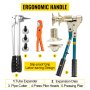 VEVOR PEX-1625 Range 16-25mm PEX Clamping Tool for EHAU System Pipe Clamping Tool Fitting Tool Expander Pulling Clamping Plumbing Tool Kits for 16, 20, 25 mm (Tool Sets)