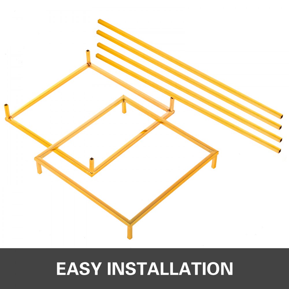 Gold Iron Metal Flower Stands Party Events 4pcs Wedding Centrepieces Venue Decor