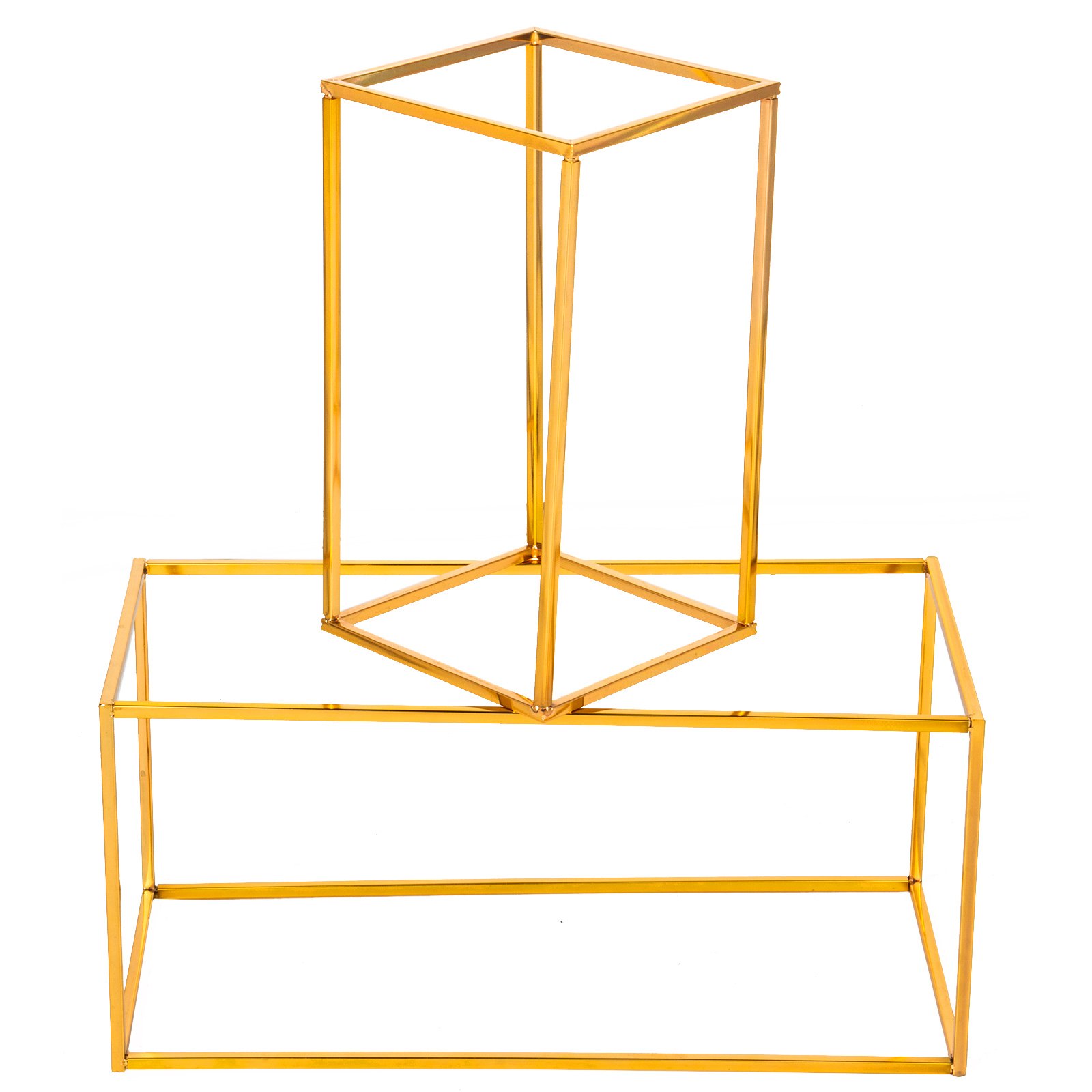 Gold Iron Metal Flower Stands Party Events 4pcs Wedding Centrepieces Venue Decor