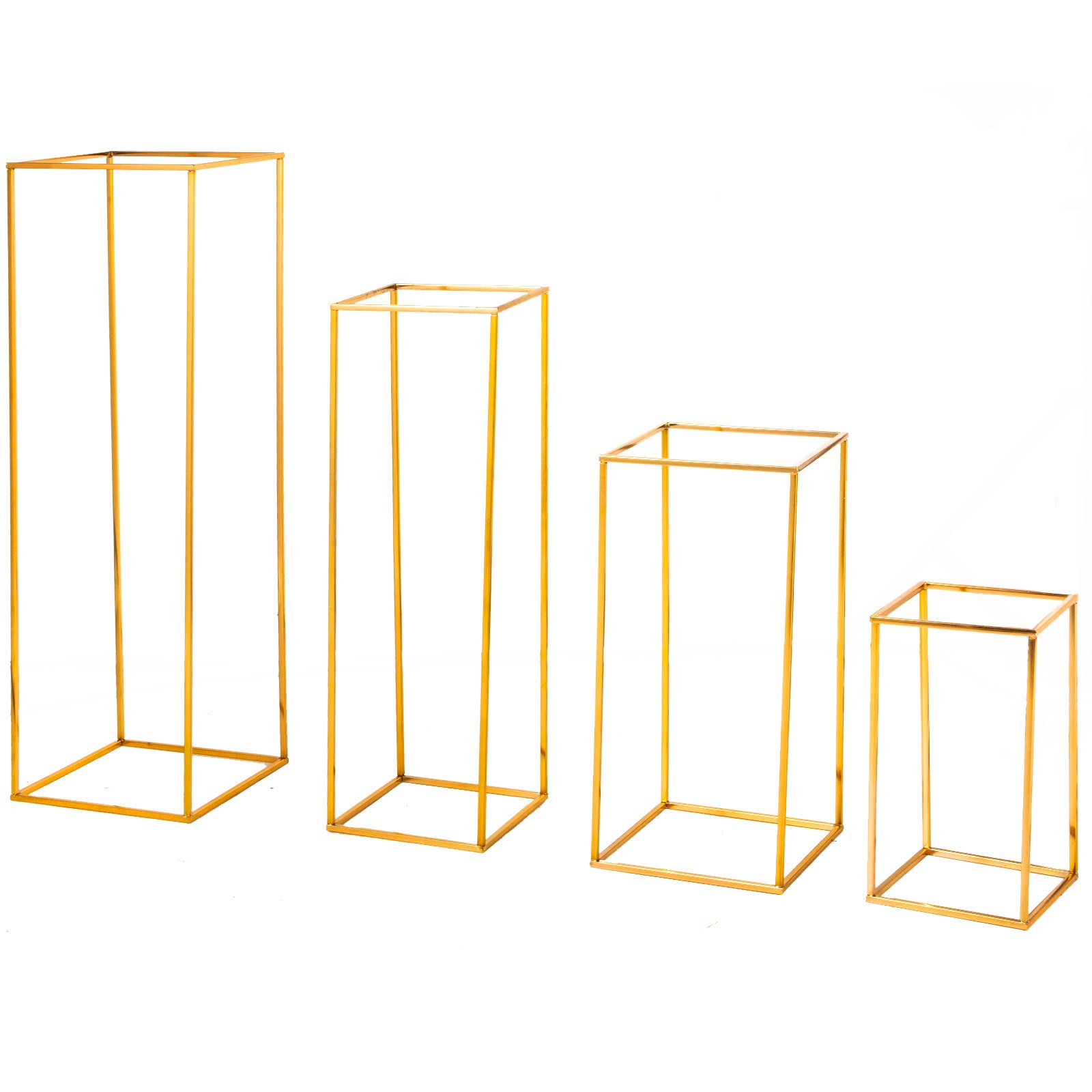 Gold Iron Metal Flower Stands Party Events 4pcs Wedding Centrepieces Venue Decor