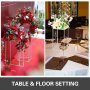 Wedding Flower Vase Floor Vases Column Stand Metal Road Lead 5pcs Silver Decor