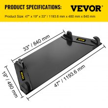 VEVOR Attachments Mount Plate 0.67" Thick Base Plate Skid Steer Plate Attachment 19" High Compatible with John Deere Front Tractor Accessories Universal Quick Tach Tractors Front Loader