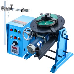 VEVOR Rotary Welding Positioner 50KG, 0-90° Welding Positioning Turntable Table 0.5-6RPM 120W, with 12.4 Inch 3-Jaw Lathe Chuck & Welding Torch Stand Holder for Cutting, Grinding, Assembly, Testing | VEVOR US