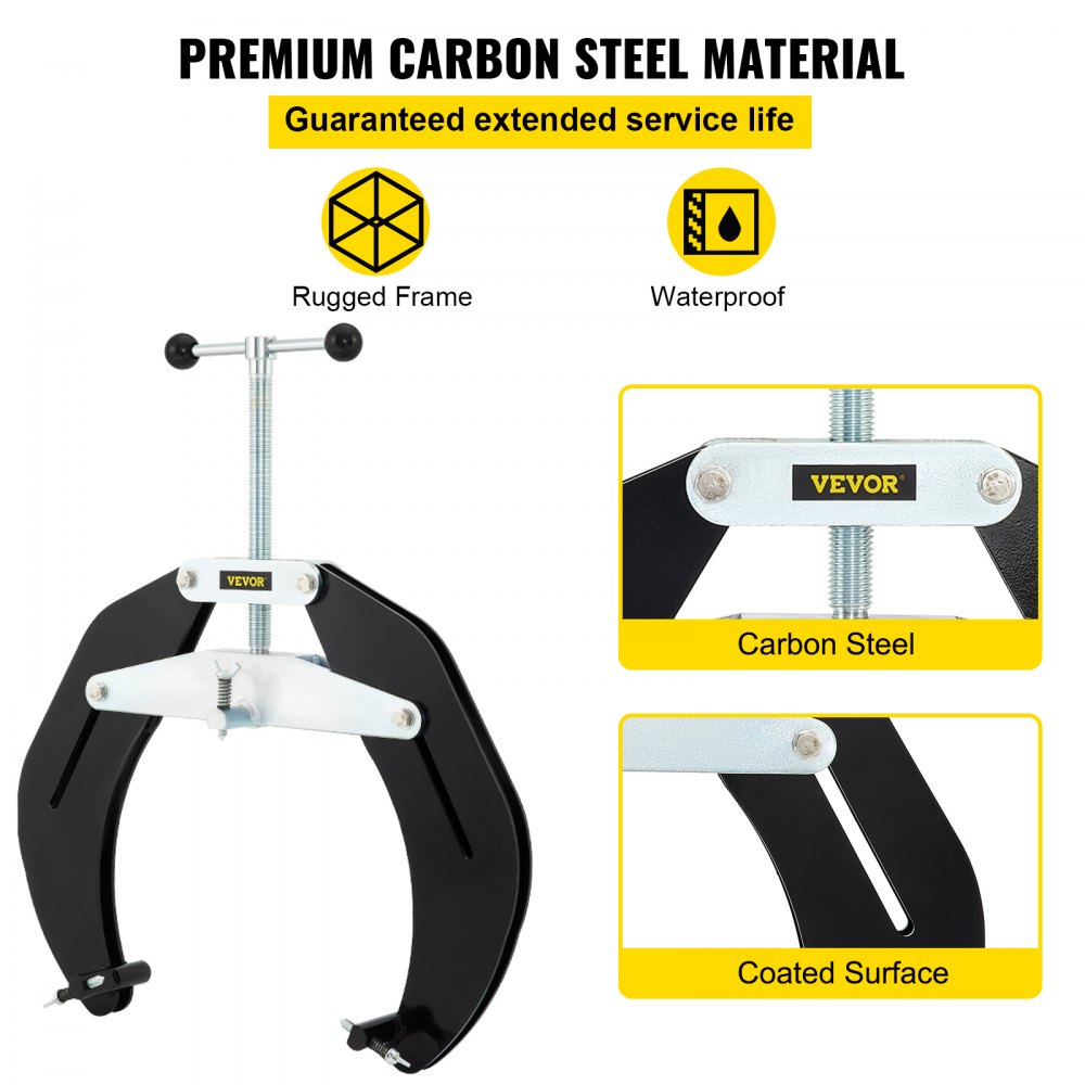 VEVOR Ultra Clamp, 5 to 12 In Diameter, High Strength Pipe Clamp with Quick Acting Screws, Steel Pipe Alignment Tool with Lightweight Design, Black
