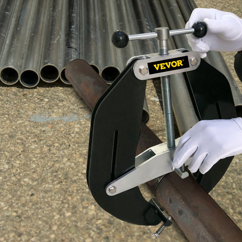 VEVOR Ultra Clamp, 5 to 12 In Diameter, High Strength Pipe Clamp with Quick Acting Screws, Steel Pipe Alignment Tool with Lightweight Design, Black
