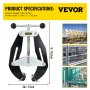 VEVOR Pipe Clamp, 2 to 6 in, High Strength Ultra Clamp with Quick Acting Screws, Steel Pipe Alignment Tool with Lightweight Design, Black