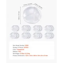 VEVOR Corner Protectors Baby Proofing, 24 Pack, Clear & Transparent Table Corner Guards Covers for Baby Safety, 1.34-inch Depth, 0.28-inch Thickness, Strong Adhesive, Cushion for Furniture Sharp Edges