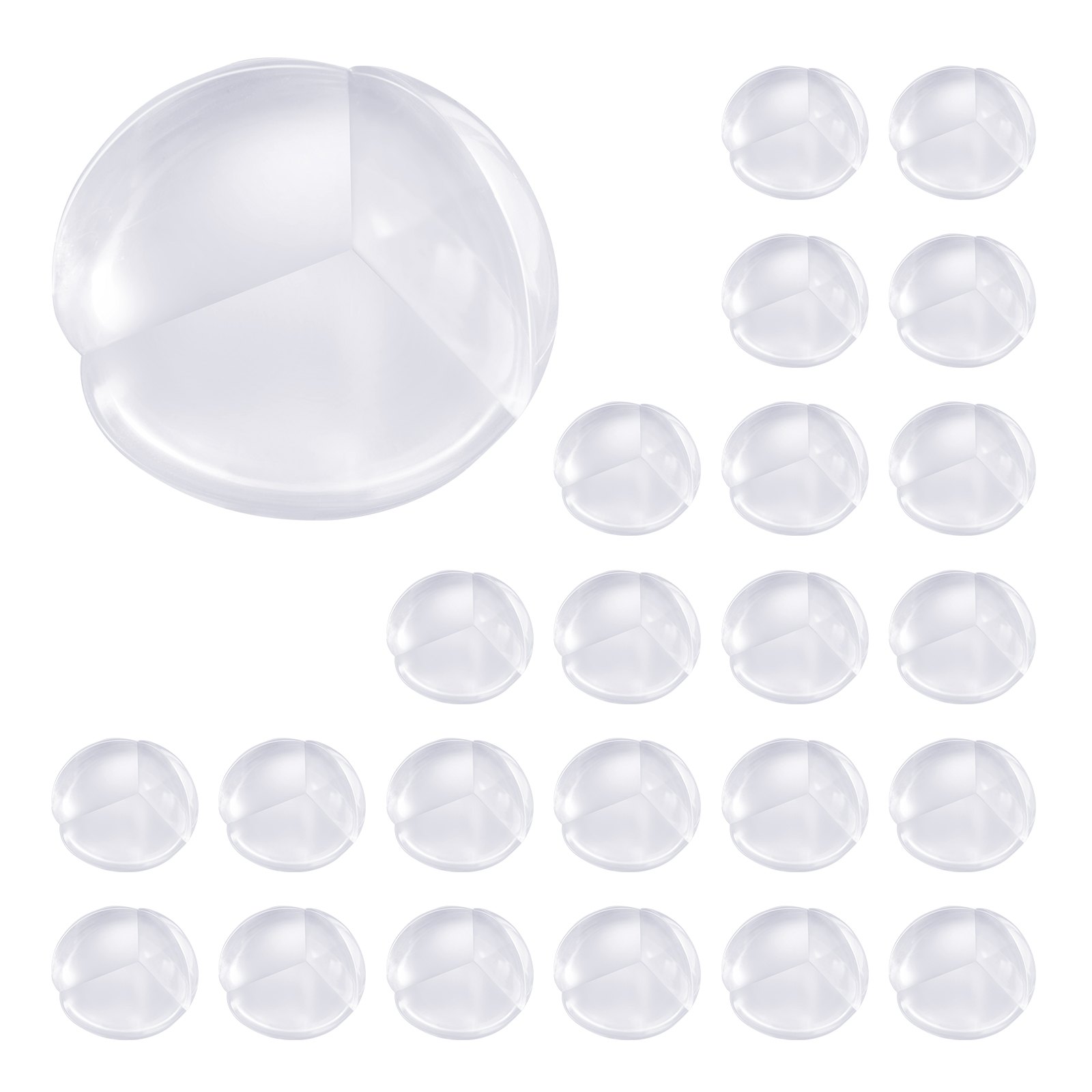 Protectores de esquinas VEVOR para bebés, paquete de 24, transparentes y resistentes, para mesas de bebé, 3,4 cm de profundidad, 0,7 cm de grosor, adhesivo fuerte, amortiguan los bordes afilados de los muebles.