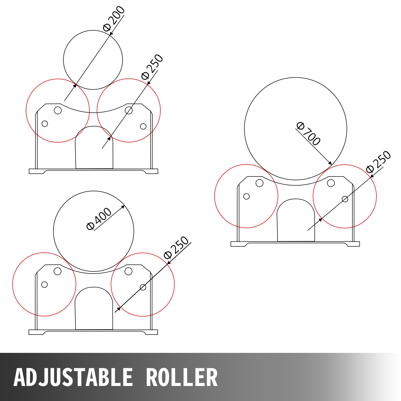 VEVOR Welding Turning Rolls Linkage Roller 1000 KG/2200 LBS Load Capacity Welding Turning Roll 20-1500mm Welding Positione Welding Equipment Support