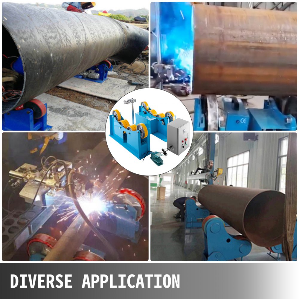 Welding Turning Roll Weld Positioner 3T Welding Support Welder Rotator 50x200mm