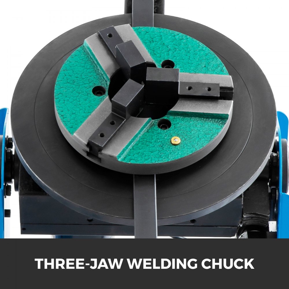 Vevor 50KG Rotary Welding Positioner Turntable Timing 200mm Chuck + Torch Holder