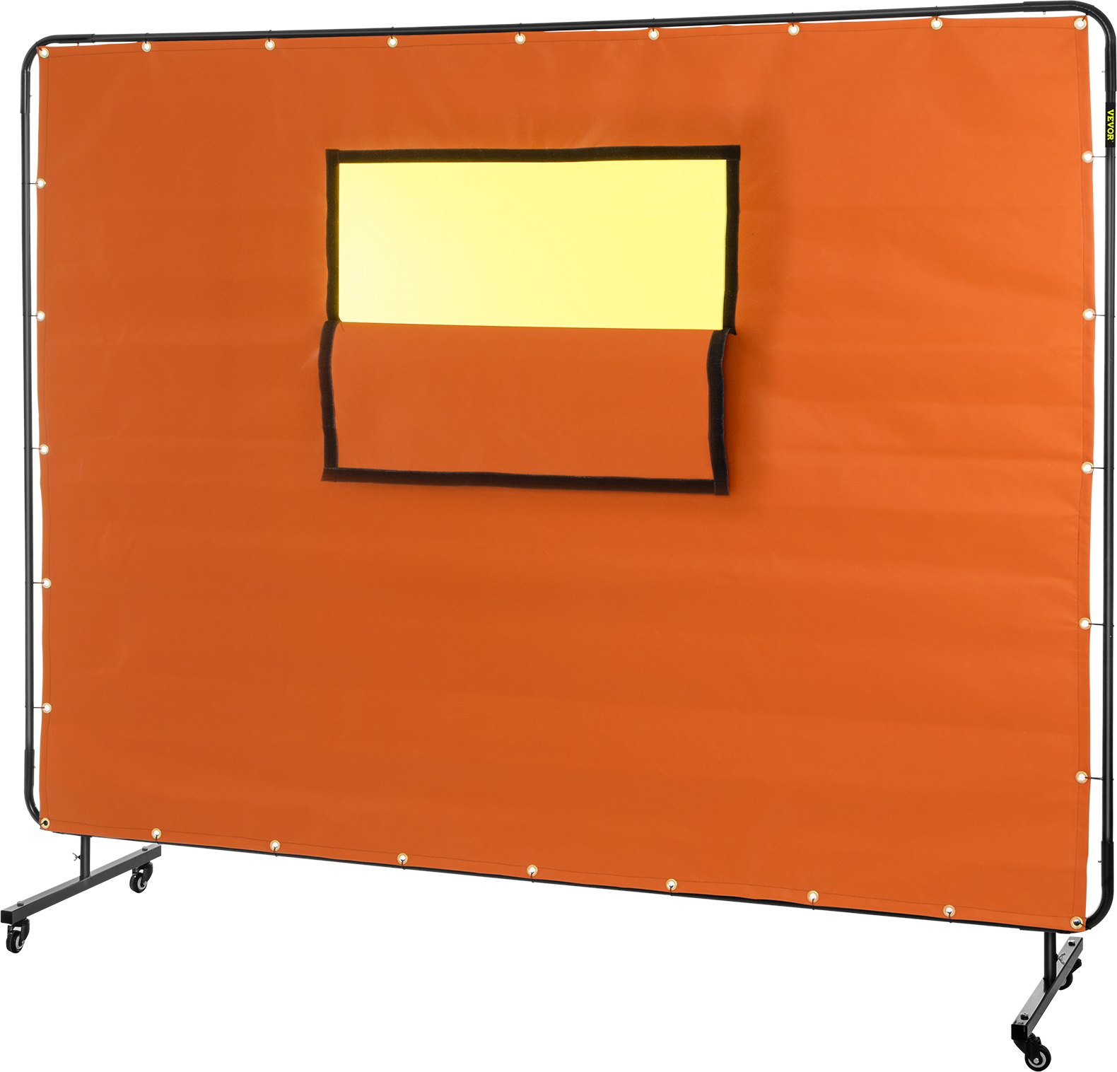 Sweiko Welding Curtain Welding Screen Frame 6' x 8' Fiberglass w/ Casters Yellow Sweiko Welding Curtain Welding Screen Frame 6' x 8' Fiberglass w/ Casters Yellow