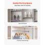 VEVOR Shelf Track 72.3-inch 20 Pack Adjustable Steel Wall Mounted Shelf Pilaster