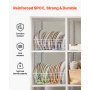VEVOR Shelf Track 36.3-inch 6 Pack Adjustable Steel Wall Mounted Shelf Pilaster