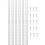 VEVOR Shelf Track 36.3-inch 6 Pack Adjustable Steel Wall Mounted Shelf Pilaster