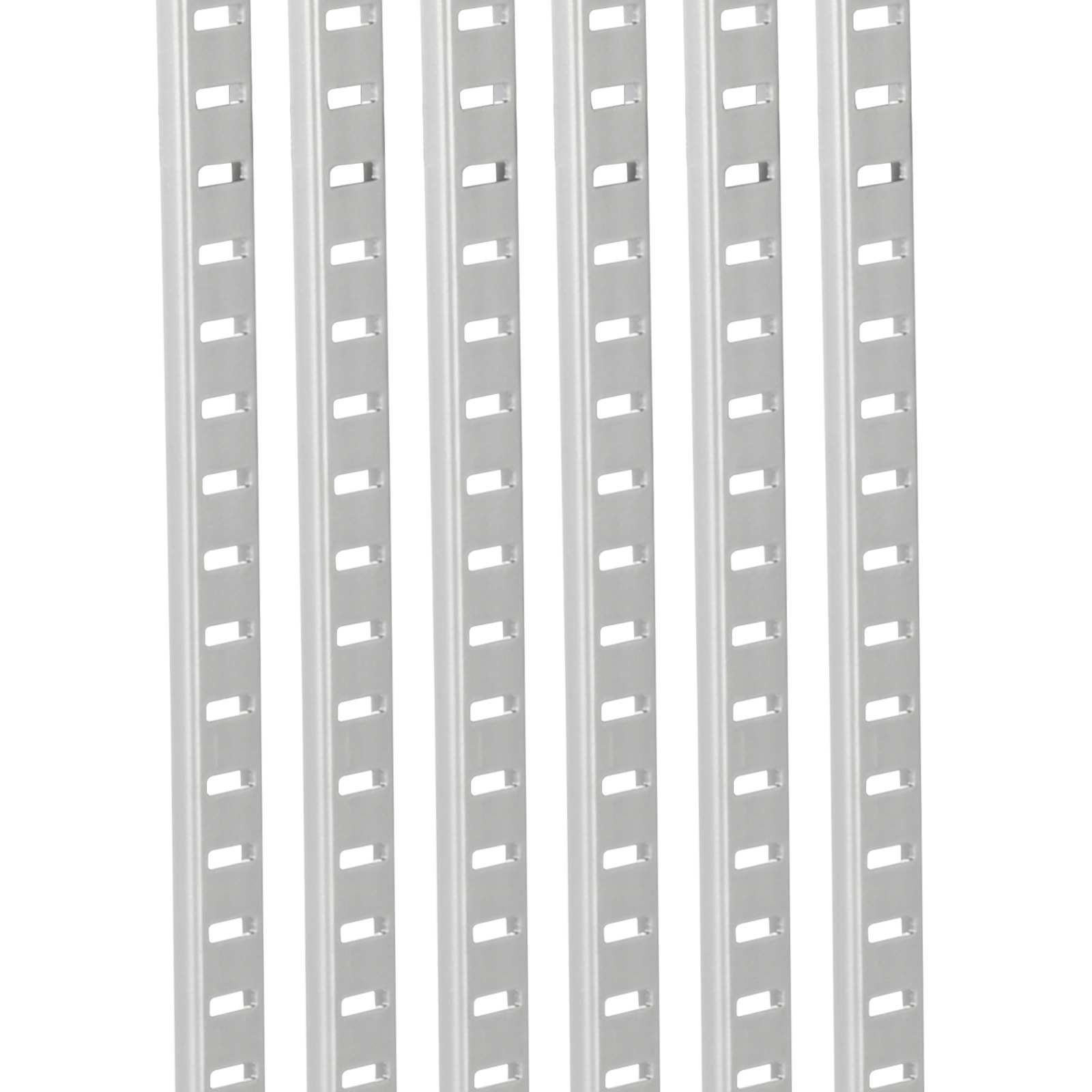 VEVOR Shelf Pilaster, 36.3-inch 6 Pack, Adjustable Shelf Brackets Steel Mortise Mount Pilaster Strip Standards with 24 Screws, Suitable for Wall Shelving System Cabinet Closet Organization