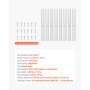 VEVOR Shelf Pilaster, 36.3-inch 8 Pack, Adjustable Shelf Brackets Steel Mortise Mount Pilaster Strip Standards with 32 Screws, Suitable for Wall Shelving System Cabinet Closet Organization