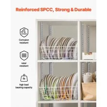 VEVOR Shelf Track 36.3-inch 8 Pack Adjustable Steel Wall Mounted Shelf Pilaster