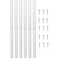 VEVOR Shelf Track 36.3-inch 8 Pack Adjustable Steel Wall Mounted Shelf Pilaster