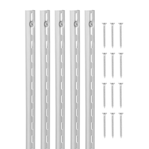 VEVOR Shelf Track 39-inch 10 Pack Adjustable Steel Wall Mounted Shelf Pilaster