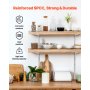 VEVOR Shelf Track 39-inch 10 Pack Adjustable Steel Wall Mounted Shelf Pilaster