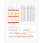 VEVOR Shelf Pilaster, 39-inch 10 Pack, Upright Wall Shelving System, Heavy Duty Support System Single Slot Shelf Rails, 40 Screws Included, Suitable for Cabinet Closet Organization Storage, Silver