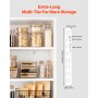 VEVOR Shelf Track 60-inch 5 Pack Adjustable Steel Wall Mounted Shelf Pilaster
