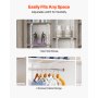 VEVOR Shelf Track 60-inch 5 Pack Adjustable Steel Wall Mounted Shelf Pilaster