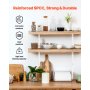 VEVOR Shelf Track 60-inch 5 Pack Adjustable Steel Wall Mounted Shelf Pilaster