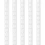 VEVOR Shelf Pilaster, 60-inch 5 Pack, Dual Track Upright Wall Shelving System, Heavy Duty Support System Twin Slot Shelf Rails, 25 Screws, Suitable for Cabinet Closet Organization Storage, Silver