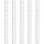 VEVOR Shelf Pilaster, 60-inch 5 Pack, Dual Track Upright Wall Shelving System, Heavy Duty Support System Twin Slot Shelf Rails, 25 Screws, Suitable for Cabinet Closet Organization Storage, Silver