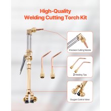 Oxygen Acetylene Torch Kit 14PCS Gas Welding Cutting Set & Cylinder Holder