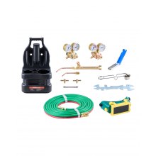 VEVOR Oxygen Acetylene Torch Kit 14PCS Gas Welding Set & Cylinder Holder Hose