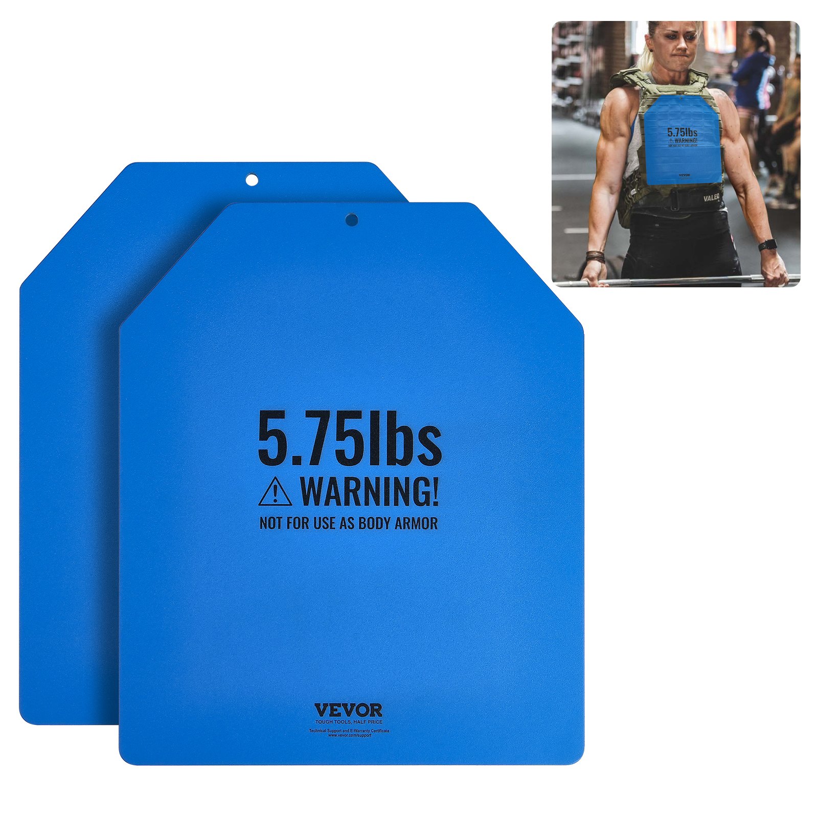 VEVOR Weight Vest Plates, 2.6 KG Pairs, Premium Steel Weighted plates, Contoured Ergonomic Fit – WODs, Additional Weight for Weight Vests, for Strength Training, Running, Fitness, Heavy Workouts
