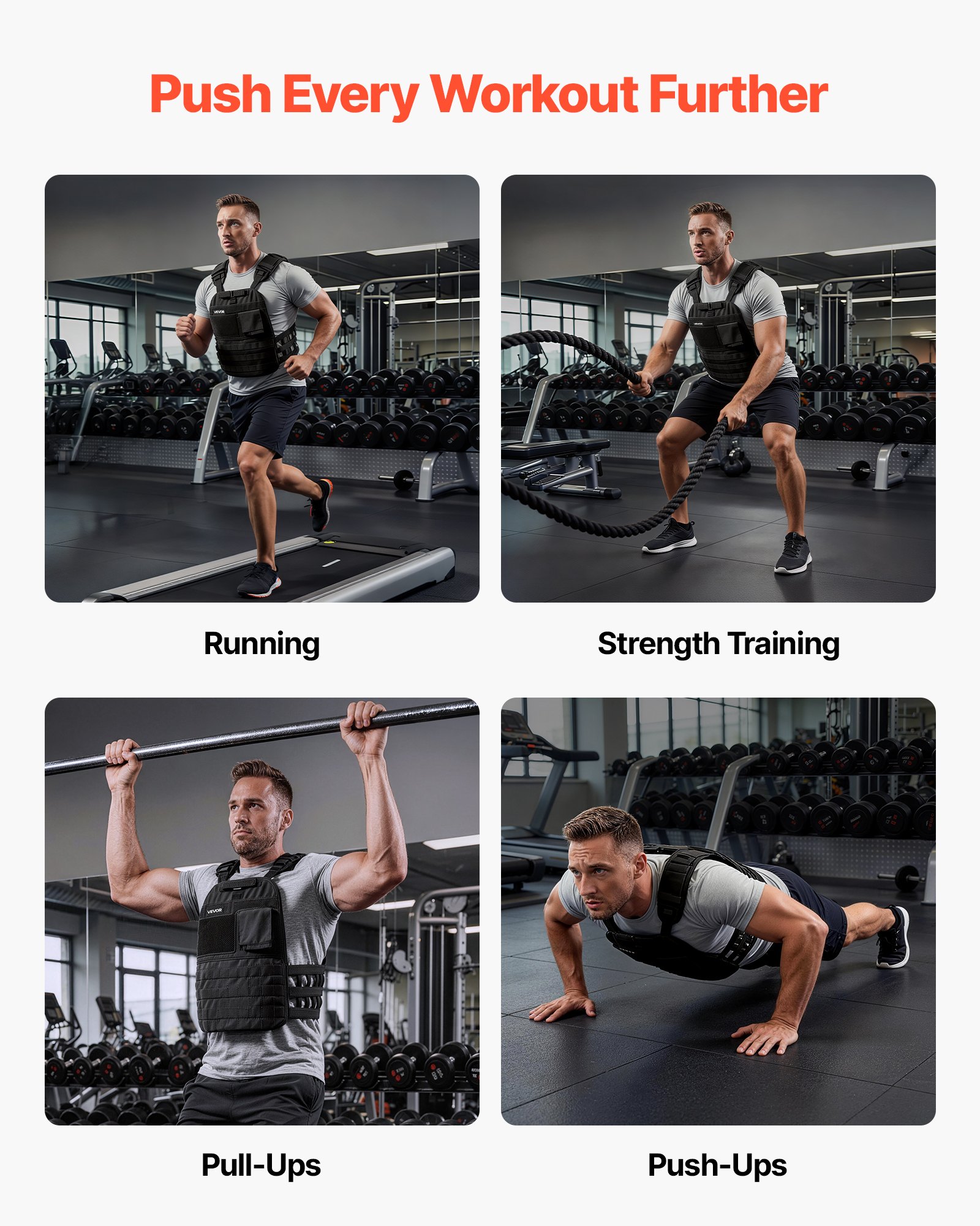 VEVOR Curved Weight Vest Plates, 4 kg Pairs, Premium Steel Tactical Weighted Plates for Vest, Ergonomic Design, for Strength Endurance Training, Running, Jogging, Fitness, Heavy Workouts