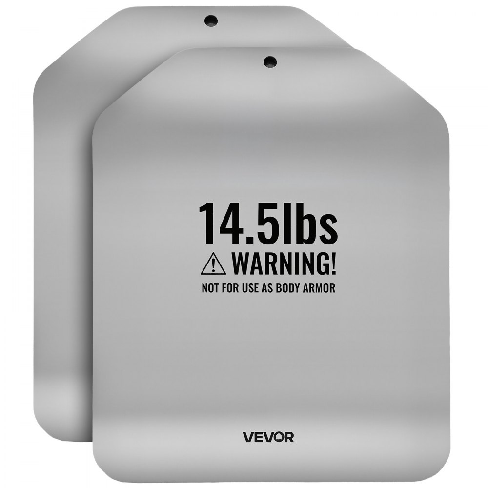 VEVOR Curved Weight Vest Plates, 6.6 kg Pairs, Premium Steel Tactical Weighted Plates for Vest, Ergonomic Design, for Strength Endurance Training, Running, Jogging, Fitness, Heavy Workouts
