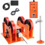 Rolă de strunjire VEVOR 110V, rolă de legătură, încărcare 1000KG/2205LBS, diametru 25-1400mm, poziționer rotativ de sudură 80-1600 mm/min și suport pentru torță de sudură pentru suportul echipamentelor de sudură