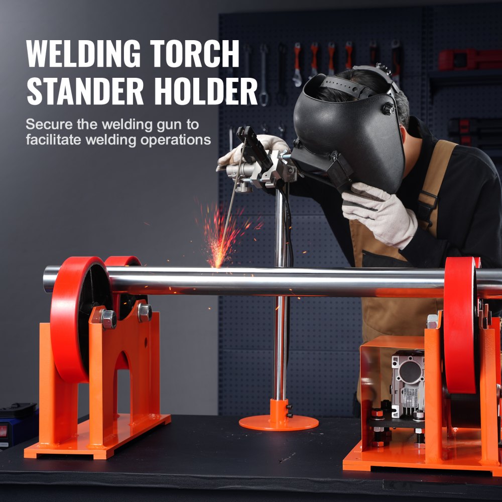 VEVOR Turning Rolls Linkage Roller, 1000KG/2205LBS Loading Welding Turning Roll, 25-1400mm Diameter, 80-1600 mm/min Rotary Welding Positioner & Welding Torch Stand for Welding Equipment Support