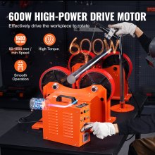 VEVOR Turning Rolls Linkage Roller, 1000KG/2205LBS Loading Welding Turning Roll, 25-1400mm Diameter, 80-1600 mm/min Rotary Welding Positioner & Welding Torch Stand for Welding Equipment Support