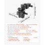 VEVOR Adjustable Trailer Hitch, Fit 2.5 Inch Receiver, Trailer Hitch Mount with 2 Inch & 2-5/16 Inch Balls, 28000 lbs GTW, 6 Inch Drop, Towing Ball Mounts for RVs, Off-Road Vehicles and Trucks, Black